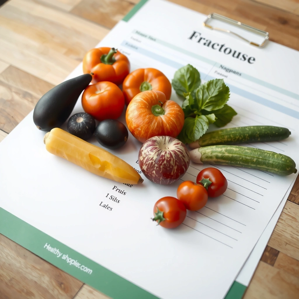 Liste de courses sans fructose